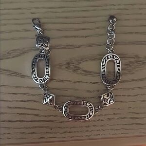 Brighton Silver Bracelet with Marcasite Accents